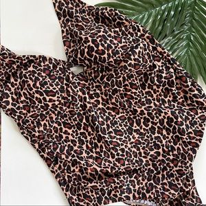 Kona Sol Leopard One Piece Bathing suit